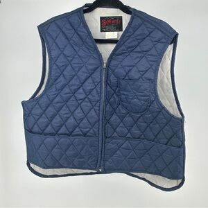 Men’s Vintage 80’s Blue Quilted‎ Vest Utility Gorpcore